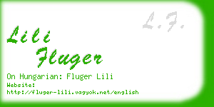 lili fluger business card